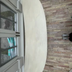 Custom Made 1950’s Crescent Console Sofa Table -chairish shop custom made 1950s crescent console sofa table 7315 scaled