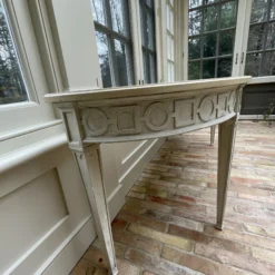 Custom Made 1950’s Crescent Console Sofa Table -chairish shop custom made 1950s crescent console sofa table 8584 scaled