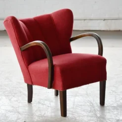 Danish 1940's Easy Lounge Chair Attributed To Viggo Boesen -chairish shop danish 1940s easy lounge chair attributed to viggo boesen 7553