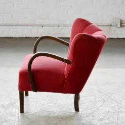 Danish 1940's Easy Lounge Chair Attributed To Viggo Boesen -chairish shop danish 1940s easy lounge chair attributed to viggo boesen 9542