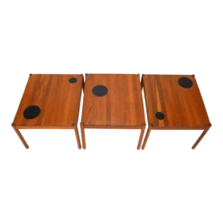 Danish Teak Tables With Reversible Tops By Magnus Olesen A/S - Set Of 3