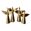 Decorative Tole Gilt Angels , S/4