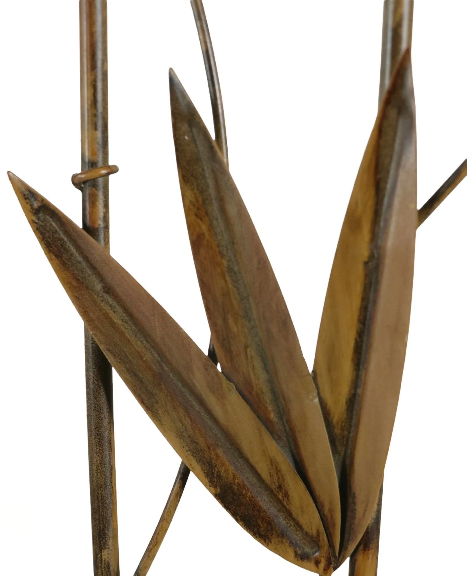 Decorative Wrought Iron Faux Bamboo Folding Screen Ca. 1970's Made In Usa 3 Decorative Wrought Iron Faux Bamboo Folding Screen Ca. 1970's Made In Usa - Image 3