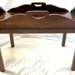 Early 1900's English Mahogany Butler's Tray Coffee Table -chairish shop early 1900s english mahogany butlers tray coffee table 3682 scaled