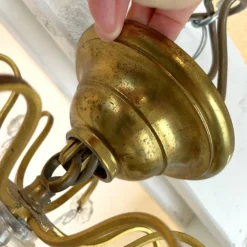 Early 1900's French Louis Xv Style Brass And Crystal Pendeloques 8-Light Chandelier -chairish shop early 1900s french louis xv style brass and crystal pendeloques 8 light chandelier 5353 scaled