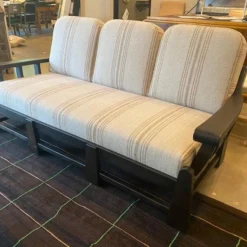 Ebony Ash And Linen Sofa, Dutch, 1960's -chairish shop ebony ash and linen sofa dutch 1960s 6667