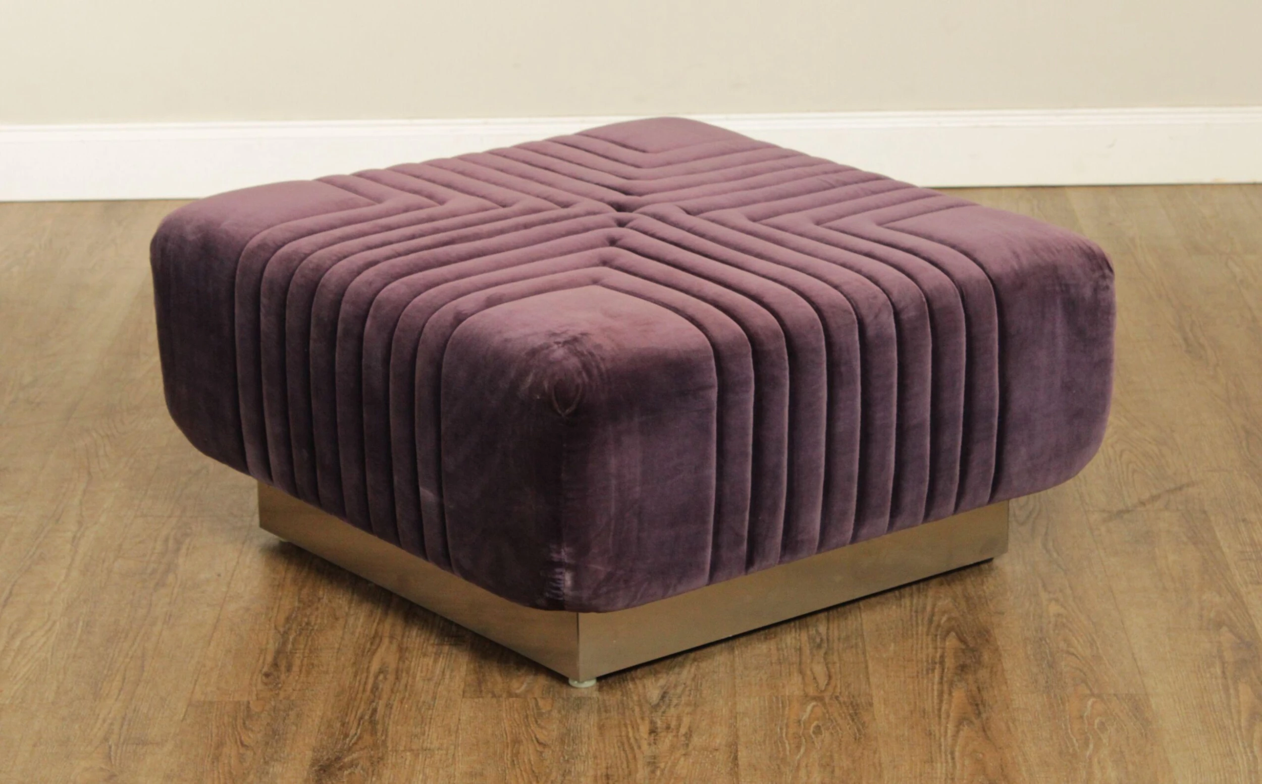 Edward Axel Roffman 1970's Modern Upholstered Ottoman 2 Edward Axel Roffman 1970's Modern Upholstered Ottoman - Image 2