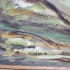 Ext. Lrg Mid-Century Modern Oil On Canvas Seascape Circa 1960's 8 Ext. Lrg Mid-Century Modern Oil On Canvas Seascape Circa 1960's -chairish shop ext lrg mid century modern oil on canvas seascape circa 1960s 1921 scaled