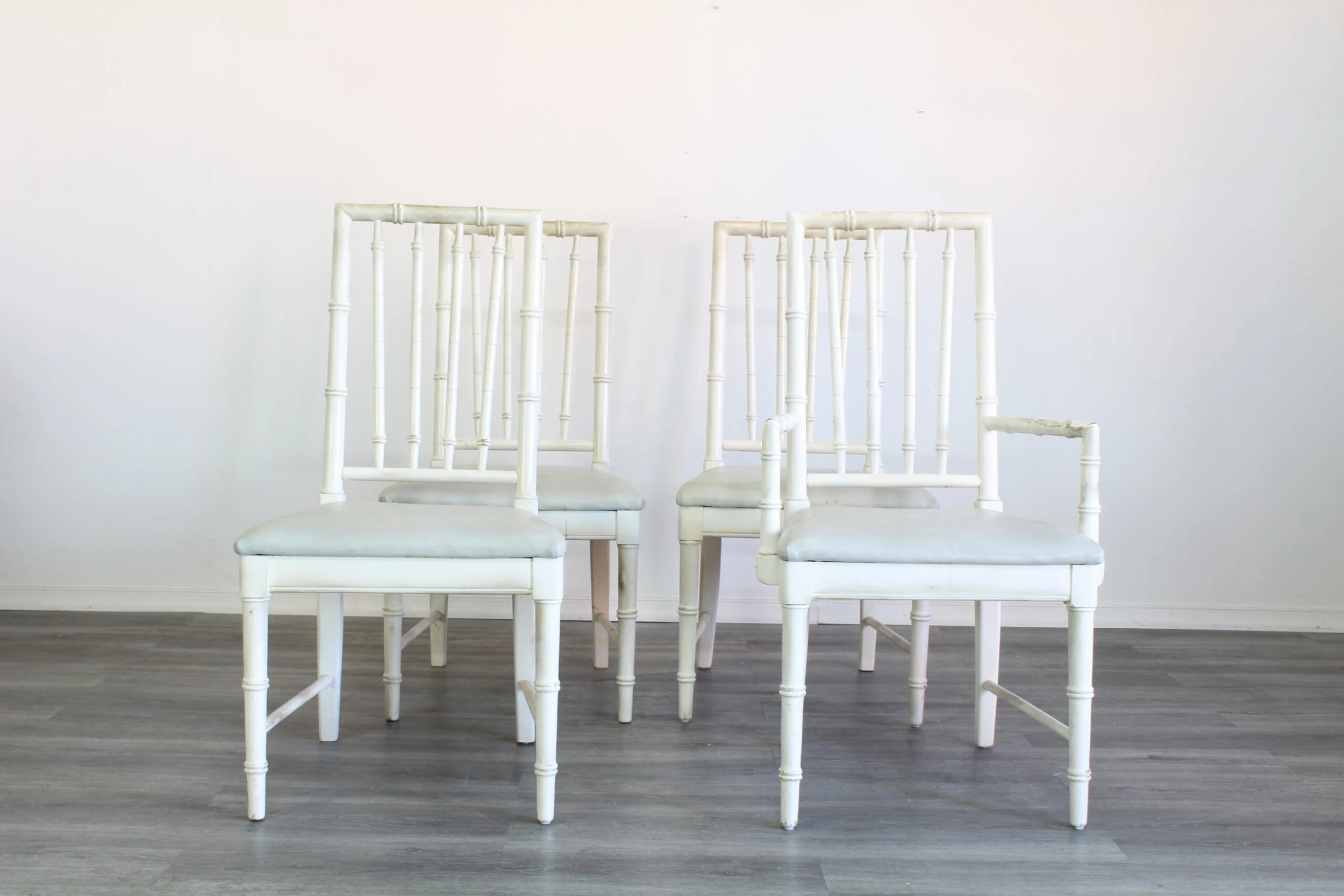 Faux Bamboo Dining Chairs - S4 2 Faux Bamboo Dining Chairs - S4 - Image 2