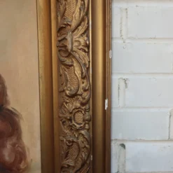 Framed Oil Portrait Painting Of Young Woman, 1940’s -chairish shop framed oil portrait painting of young woman 1940s 1088