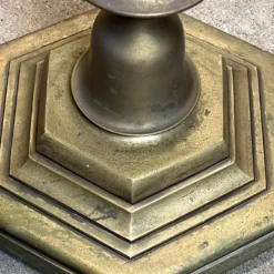 French 1940's Brass & Bronze Floor Lamp With Hand Finished Patina -chairish shop french 1940s brass and bronze floor lamp with hand finished patina 1794 scaled