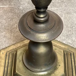 French 1940's Brass & Bronze Floor Lamp With Hand Finished Patina -chairish shop french 1940s brass and bronze floor lamp with hand finished patina 7028 scaled