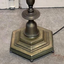 French 1940's Brass & Bronze Floor Lamp With Hand Finished Patina -chairish shop french 1940s brass and bronze floor lamp with hand finished patina 7573 scaled