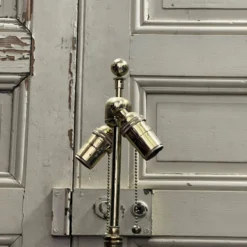 French 1940’s Polished Brass Floor Lamp -chairish shop french 1940s polished brass floor lamp 1239 scaled