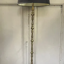 French 1940’s Polished Brass Floor Lamp -chairish shop french 1940s polished brass floor lamp 7150 scaled
