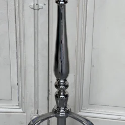 French 1950’s Nickel Plated Floor Lamp On A Tripod Case -chairish shop french 1950s nickel plated floor lamp on a tripod case 7647 scaled