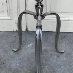 French 1950’s Nickel Plated Floor Lamp On A Tripod Case -chairish shop french 1950s nickel plated floor lamp on a tripod case 9519 scaled