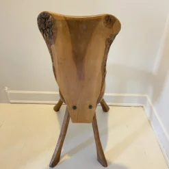 French Primitive Brutalist Solid Wood Chair 1950’s -chairish shop french primitive brutalist solid wood chair 1950s 3072 scaled