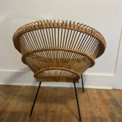 French Rattan Chair, 1960's -chairish shop french rattan chair 1960s 0187 scaled