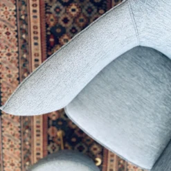 Guglielmo Veronesi Perla Lounge Chair For Isa Bergamo, 1950’s Newly Re-Upholstered With Matching Ottoman -chairish shop guglielmo veronesi perla lounge chair for isa bergamo 1950s newly re upholstered with matching ottoman 1654 scaled