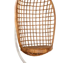 Hanging Wicker Basket Egg Chair With Metal Stand Circa 1970's -chairish shop hanging wicker basket egg chair with metal stand circa 1970s 3365