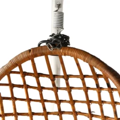 Hanging Wicker Basket Egg Chair With Metal Stand Circa 1970's -chairish shop hanging wicker basket egg chair with metal stand circa 1970s 7811