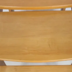 Heywood Wakefield Style Solid Maple Nesting Tables, 1950's - Set Of 3 -chairish shop heywood wakefield style solid maple nesting tables 1950s set of 3 1289 scaled