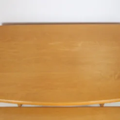 Heywood Wakefield Style Solid Maple Nesting Tables, 1950's - Set Of 3 -chairish shop heywood wakefield style solid maple nesting tables 1950s set of 3 4898 scaled