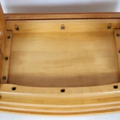 Heywood Wakefield Style Solid Maple Nesting Tables, 1950's - Set Of 3 -chairish shop heywood wakefield style solid maple nesting tables 1950s set of 3 8311 scaled