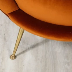 Italian 1950's Scalloped Shaped Velvet Lounge Chairs - A Pair -chairish shop italian 1950s scalloped shaped velvet lounge chairs a pair 2507