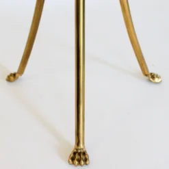Italian Brass Lion Head Gueridon Plant Stand, C. 1970's -chairish shop italian brass lion head gueridon plant stand c 1970s 0587 scaled