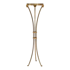 Italian Brass Lion Head Gueridon Plant Stand, C. 1970's
