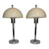 Italian Vintage 1960’s Space Age Chrome Lamps A Pair