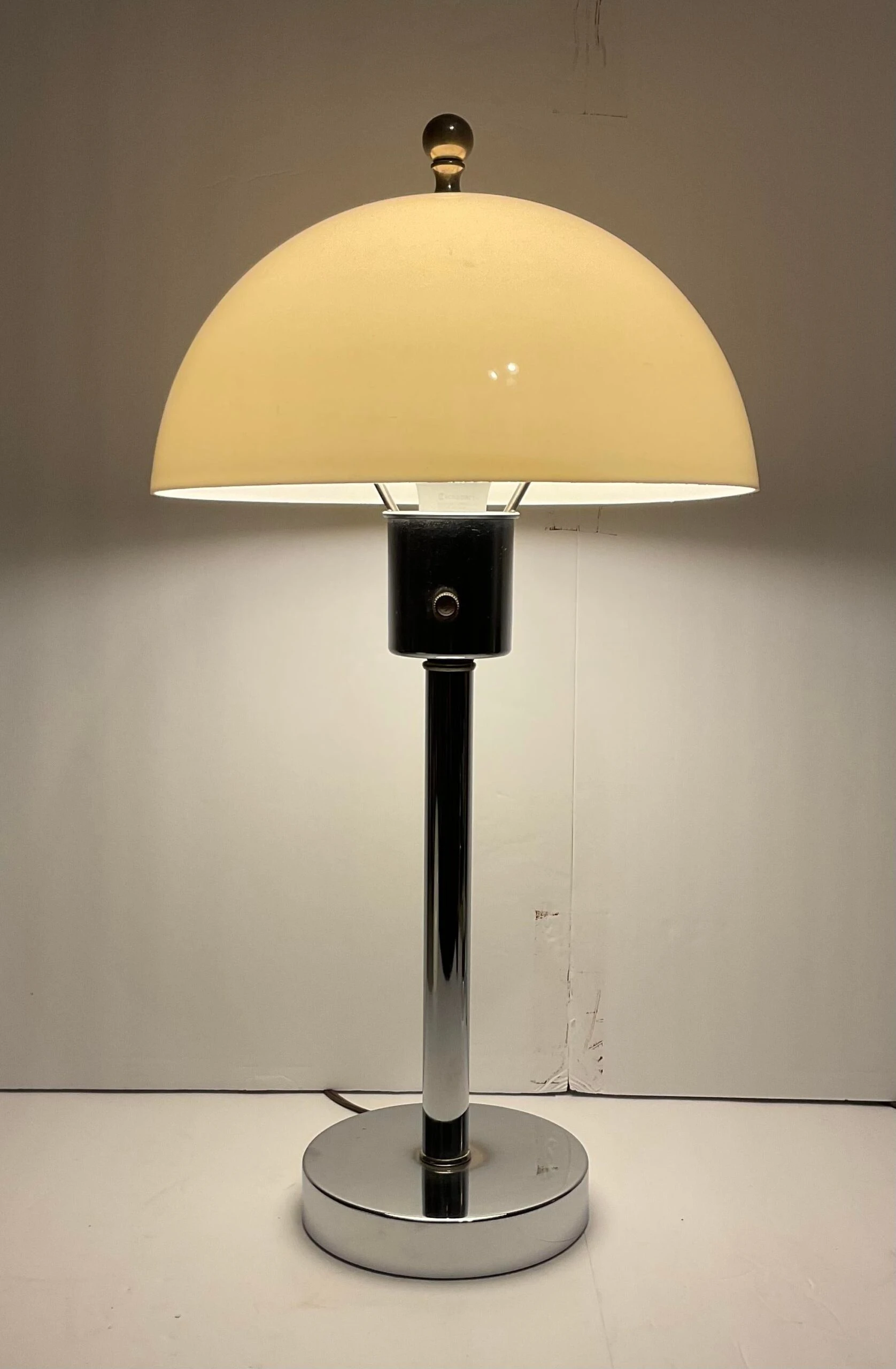 Italian Vintage 1960’s Space Age Chrome Lamps A Pair 9 Italian Vintage 1960’s Space Age Chrome Lamps A Pair - Image 9