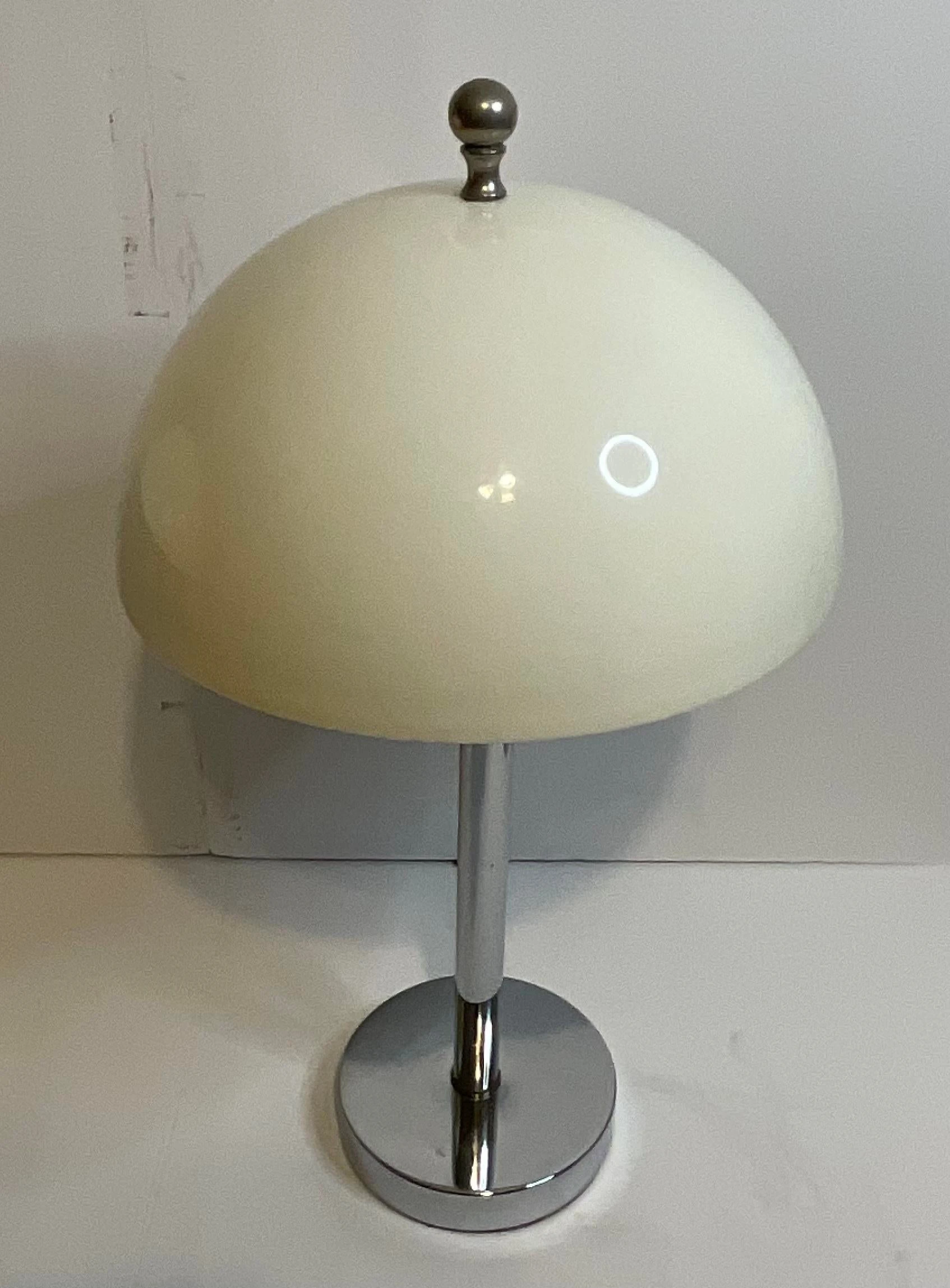 Italian Vintage 1960’s Space Age Chrome Lamps A Pair 10 Italian Vintage 1960’s Space Age Chrome Lamps A Pair - Image 10