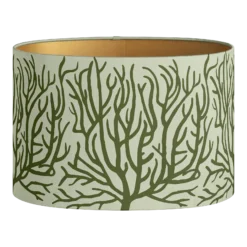 Lampshade Lauren Dusty Green Moss (Round S)