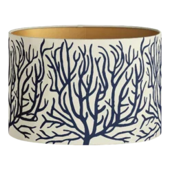Lampshade Lauren Ecru Navy (Round S)