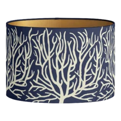 Lampshade Lauren Navy Ecru (Round S)