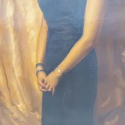 Large 1930's Full Length Portrait Painting Of A Lady, Signed, Brown University Label 13 Large 1930's Full Length Portrait Painting Of A Lady, Signed, Brown University Label -chairish shop large 1930s full length portrait painting of a lady signed brown university label 3592 scaled