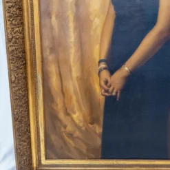 Large 1930's Full Length Portrait Painting Of A Lady, Signed, Brown University Label 18 Large 1930's Full Length Portrait Painting Of A Lady, Signed, Brown University Label -chairish shop large 1930s full length portrait painting of a lady signed brown university label 7470 scaled