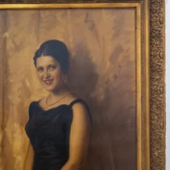 Large 1930's Full Length Portrait Painting Of A Lady, Signed, Brown University Label 16 Large 1930's Full Length Portrait Painting Of A Lady, Signed, Brown University Label -chairish shop large 1930s full length portrait painting of a lady signed brown university label 9094 scaled