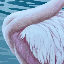 Large 1980's Flamingoes Painting By Lee Reynolds -chairish shop large 1980s flamingoes painting by lee reynolds 5740 scaled