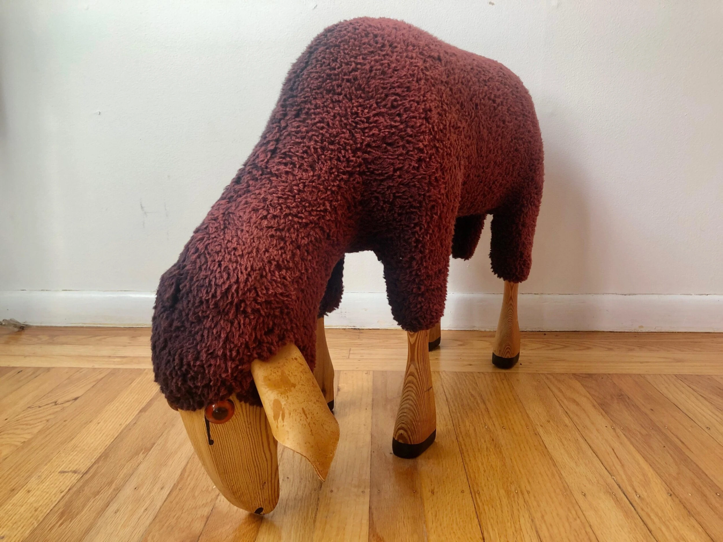 Large Hans Peter Krafft Grazing Black Sheep 1960's 5 Large Hans Peter Krafft Grazing Black Sheep 1960's - Image 5