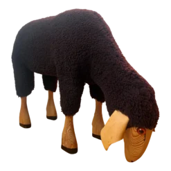 Large Hans Peter Krafft Grazing Black Sheep 1960's