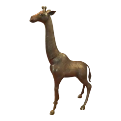 Large Vintage 70’s Brass Giraffe This