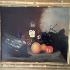 Late 19th Century French Still Life Oil Painting Signed S. La Dure, Framed -chairish shop late 19th century french still life oil painting signed s la dure framed 5516 scaled