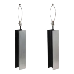 Laurel Lamp Co. Steel I Beam Table Lamps, 1960's - A Pair