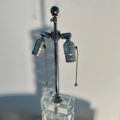 Lucite And Chrome Table Lamp By Karl Springer, C. 1970's -chairish shop lucite and chrome table lamp by karl springer c 1970s 5481