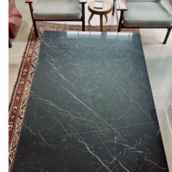 Maison Jansen Signed Alain Delon 1970's Coffee Table In Chrome And Brass With Black Marquina Marble -chairish shop maison jansen signed alain delon 1970s coffee table in chrome and brass with black marquina marble 1294 scaled