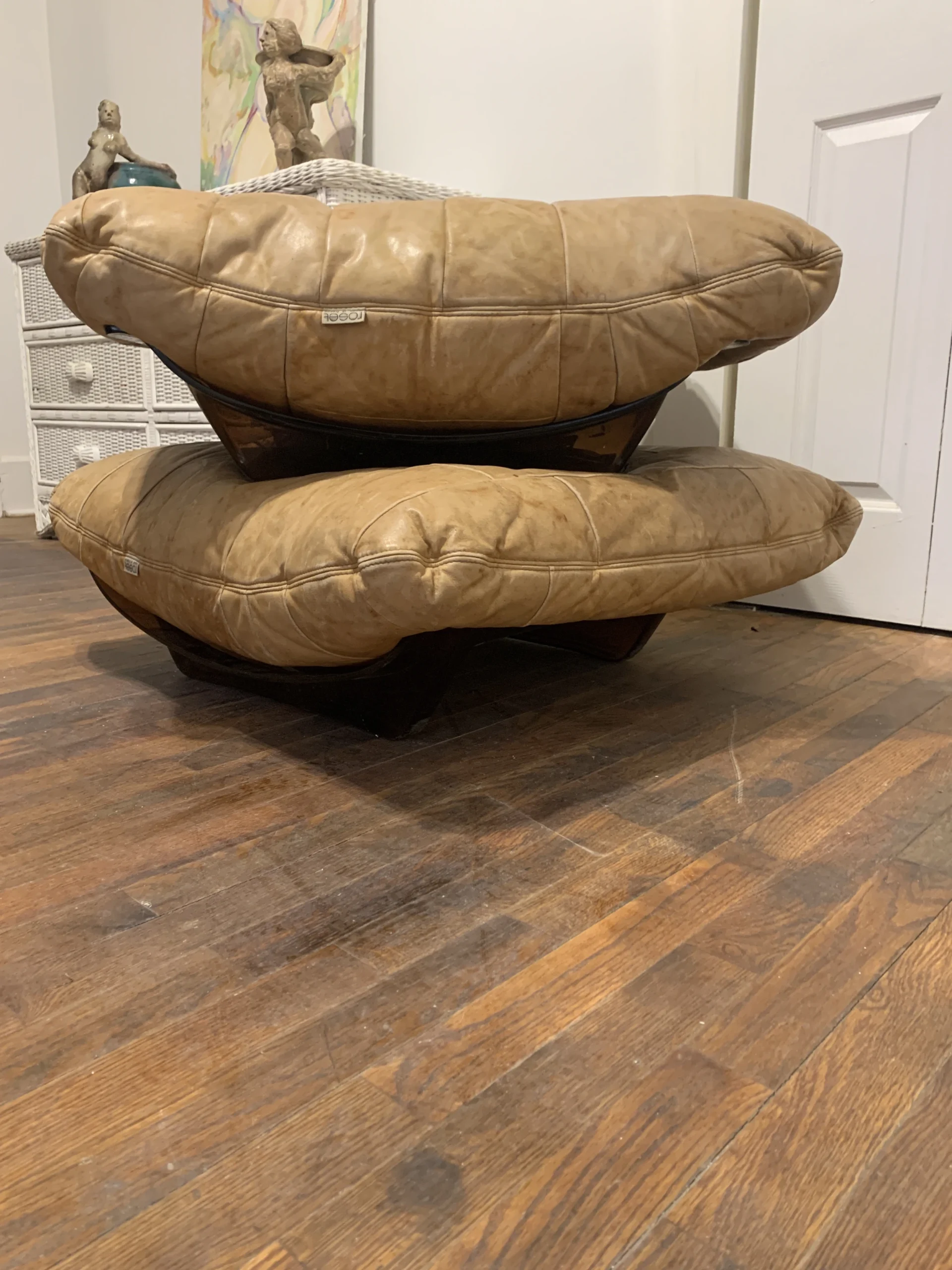 Michel Ducaroy Marsala Ottomans 1970’s 3 Michel Ducaroy Marsala Ottomans 1970’s - Image 3